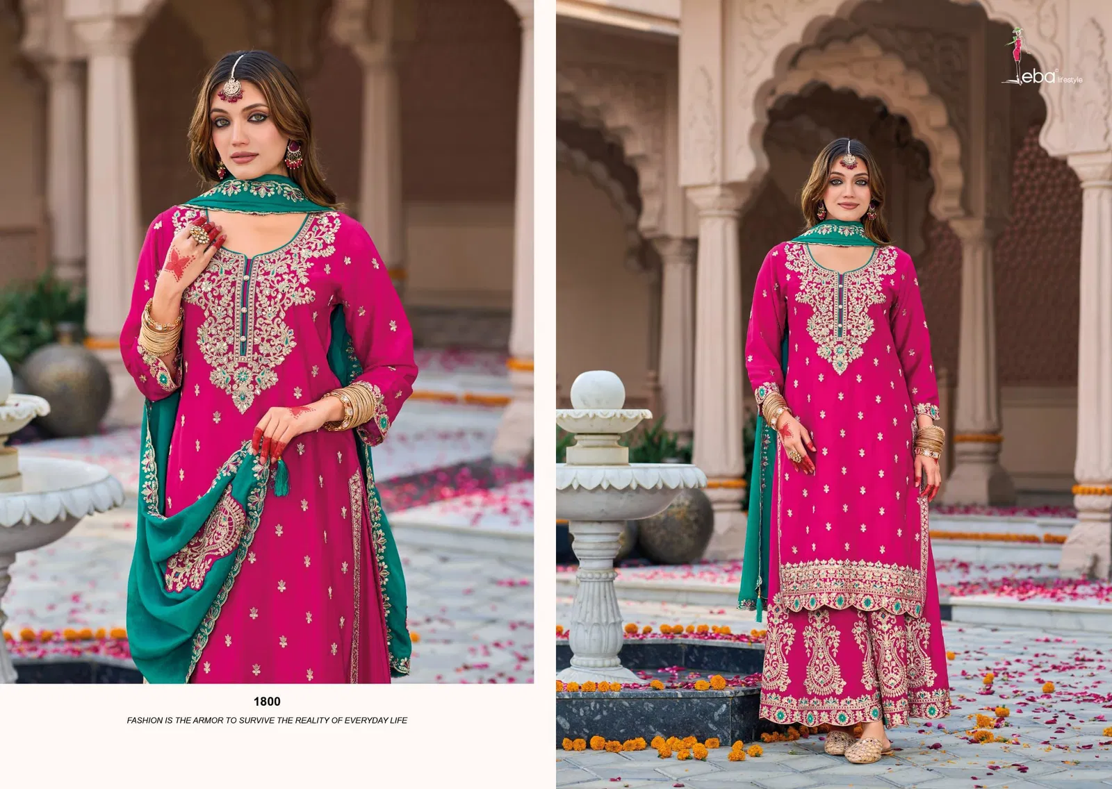 Nikhar By Eba Heavy Chinon Readymade Suits Surat Wholesale Market