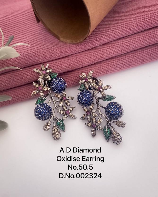 AD Diamond Oxidised Wholesale Earring  in India