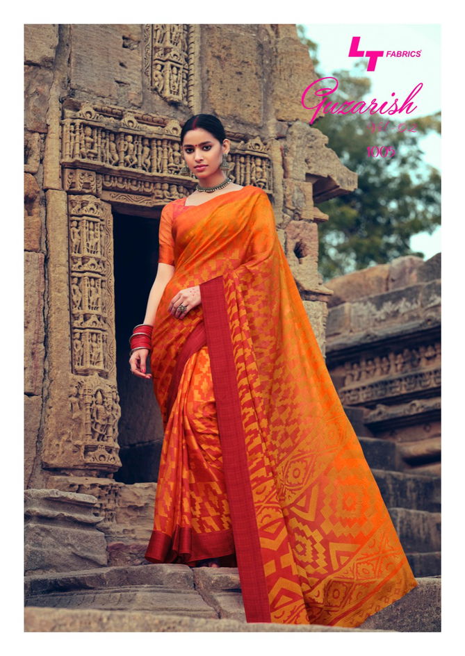 Lt Guzarish 2 Latest Fancy Designer Festive Wear Brasso Printed Sarees Collection