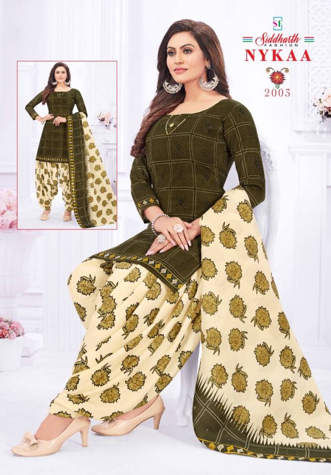 Siddharth Nykaa 2 Fancy Regular Wear Ready Made Cotton Printed Dress Collection