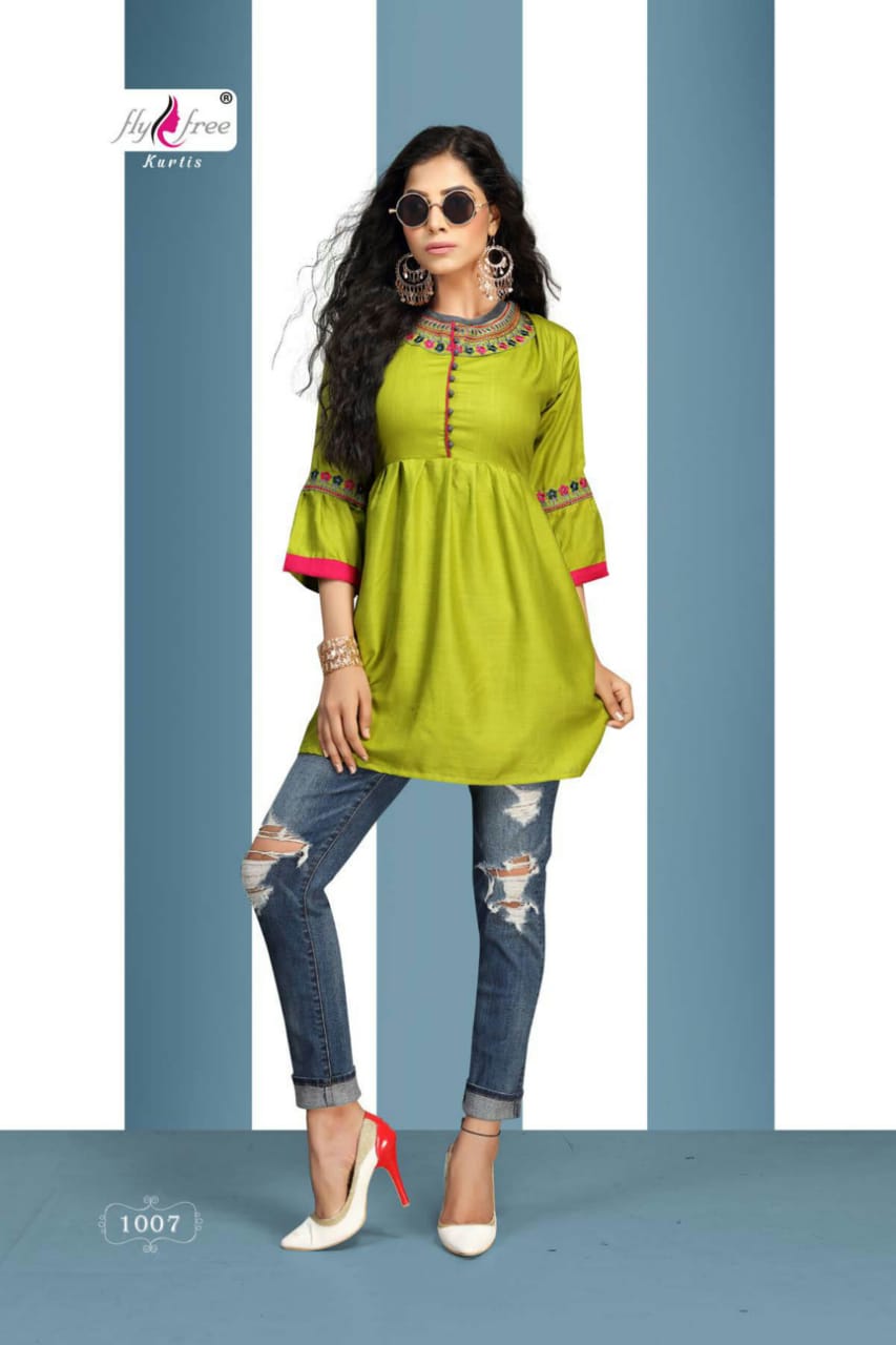 Fly Free Iconic Latest Designer Fancy Western Casual Wear Ladies Top Collection
