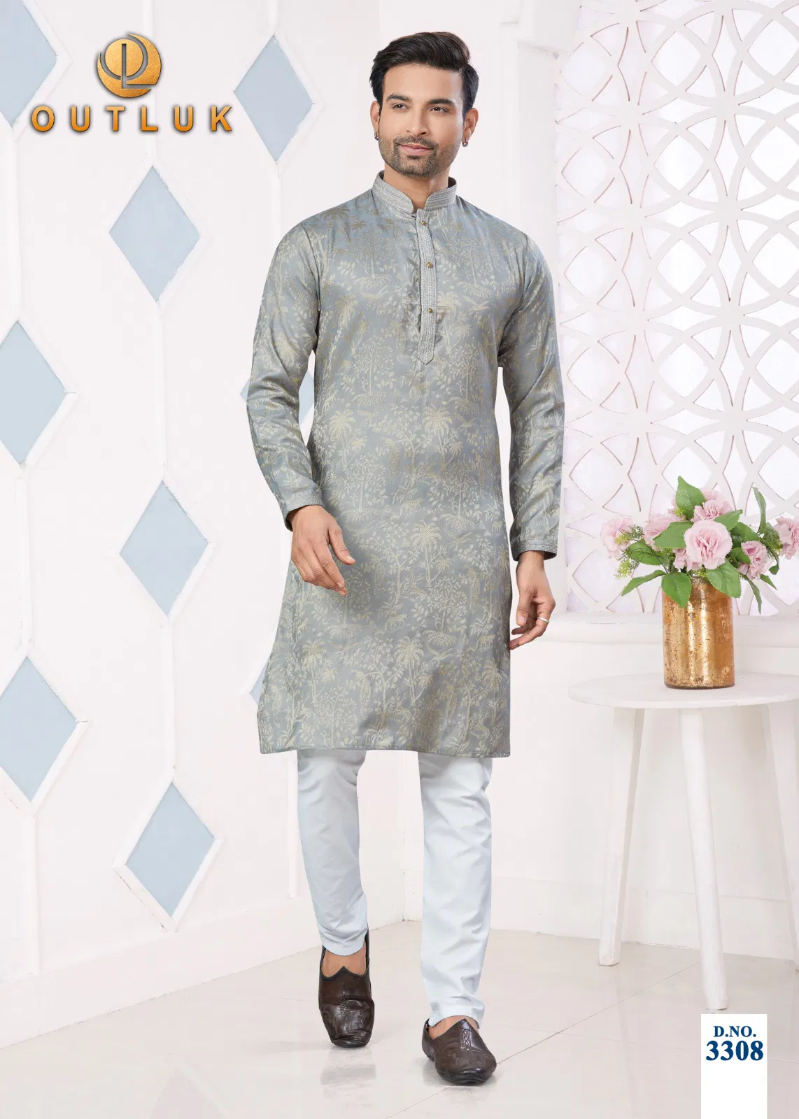 Outluk Wedding Collection Vol 33 Jaquard Mens Wholesale Kurta Pajama Manufacturers