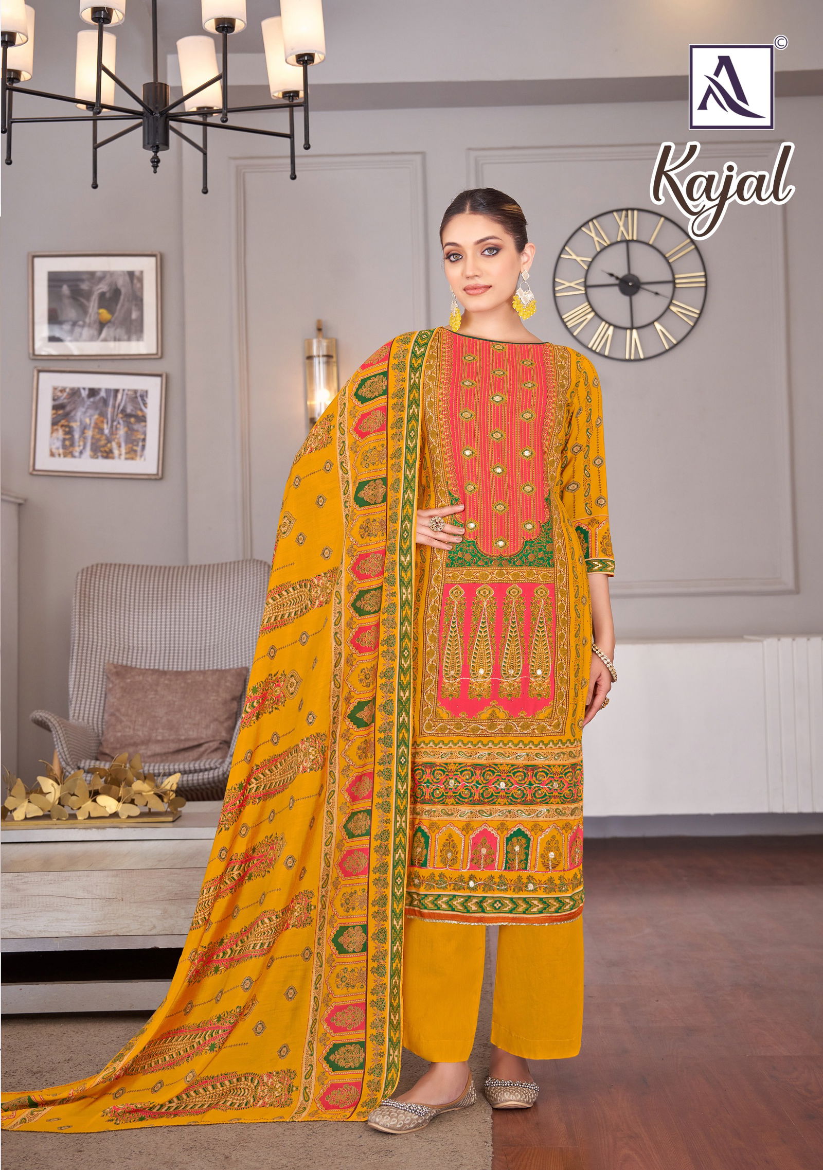 Kajal By Alok Suit Viscose Reyon Dress Material Wholesalers In Delhi