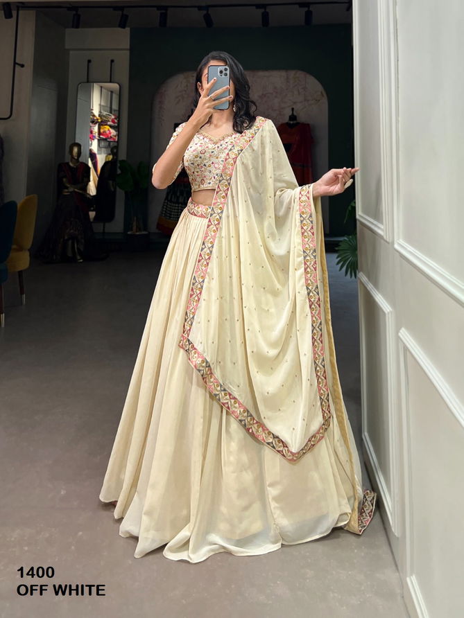 Aawiya 1400 Off White Designer Georgette Embroidery Occasion Lehenga Choli Manufacturers