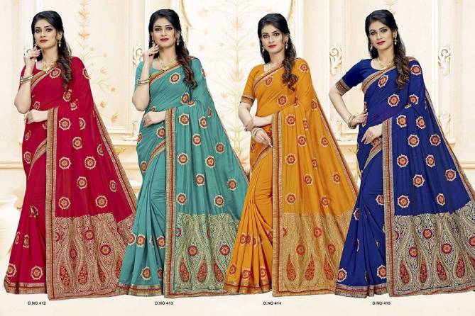 Kalista Ashirwad Latest Festival Wear Vichitra Silk Saree Collection