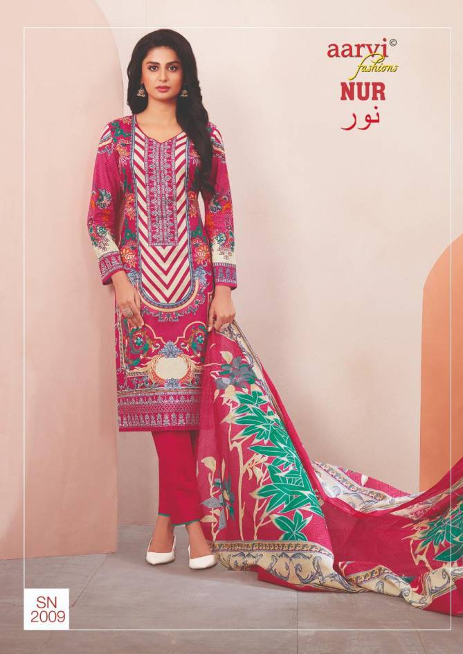 Aarvi Fashion Nur 2 Karachi Cotton Dress Material Collection
