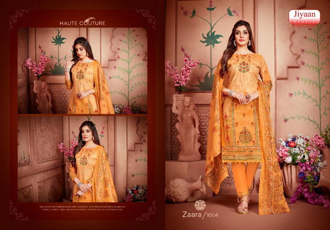 Jiyaan Zaara Fancy Designer Fancy Regular Casual Wear Printed Cotton Salwar Suit Collection
