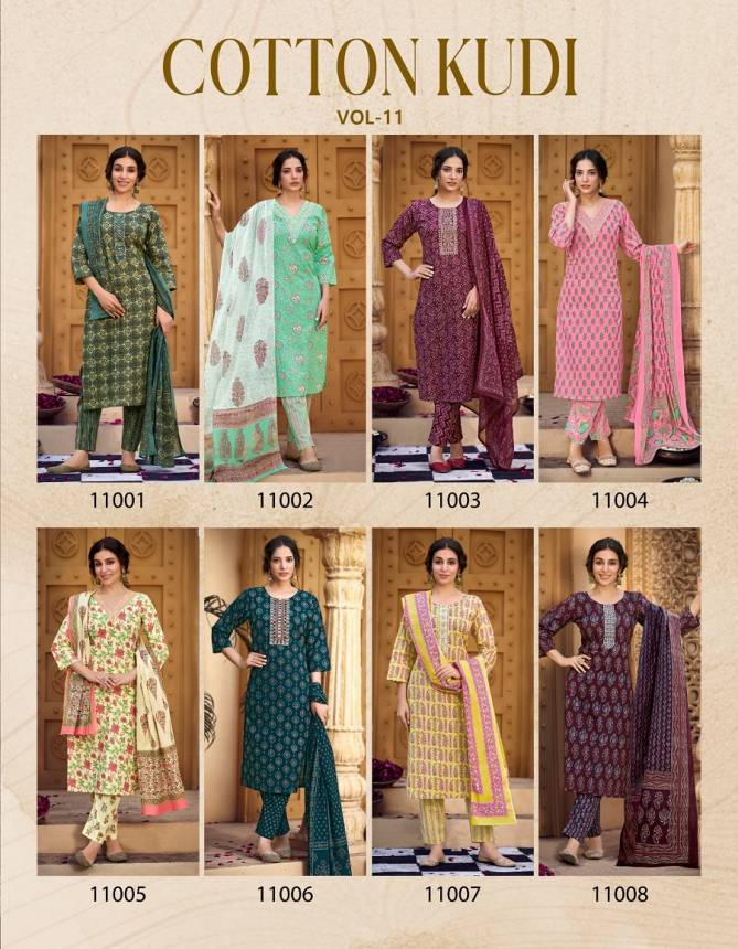Cotton Kudi Vol 11 By Radhika Printed Cotton Readymade Suits Wholesale Market In Surat
