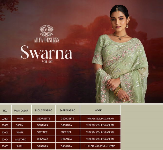 Swarna Vol 9 By Arya Designs Party Wear Saree Wholesale In India