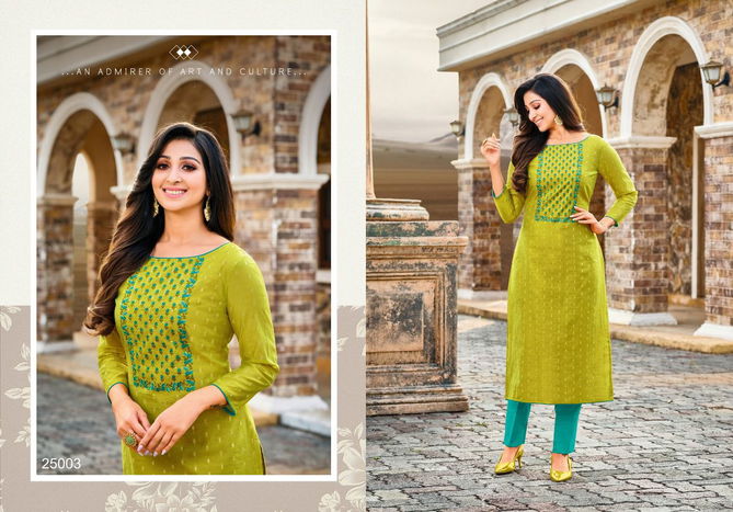 Kapil Trendz Artio Amory 3 New Fancy Wear Silk Embroidery Kurti Collection