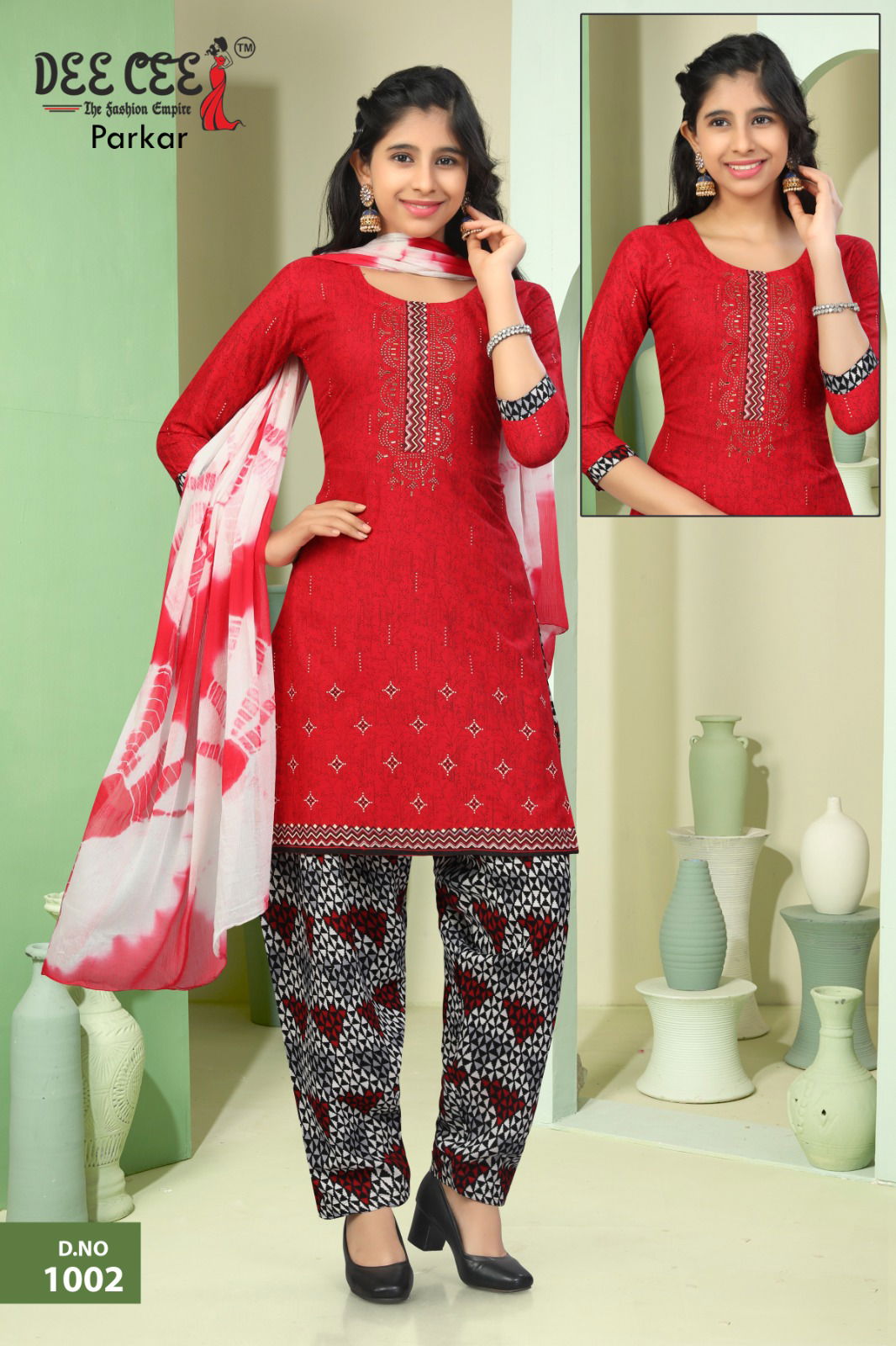 Parkar By Deecee Kids Girl Wear Kurti With Bottom Dupatta Exporters In India