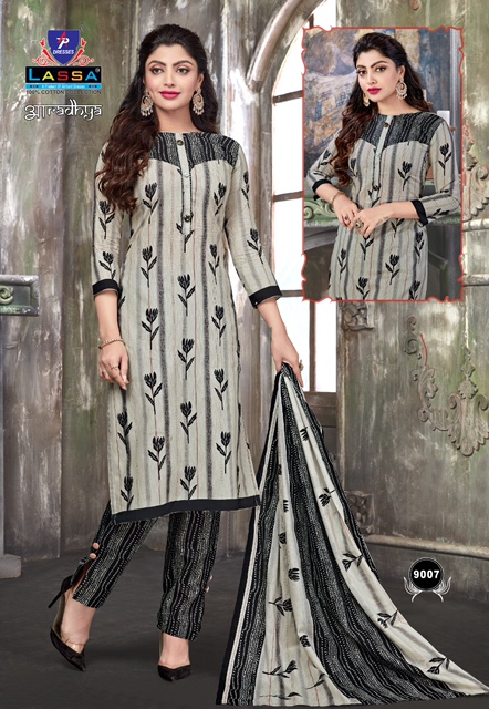 Cotton Digital Printed Beige Color Pant Style Salwar Dress For Regular Wear