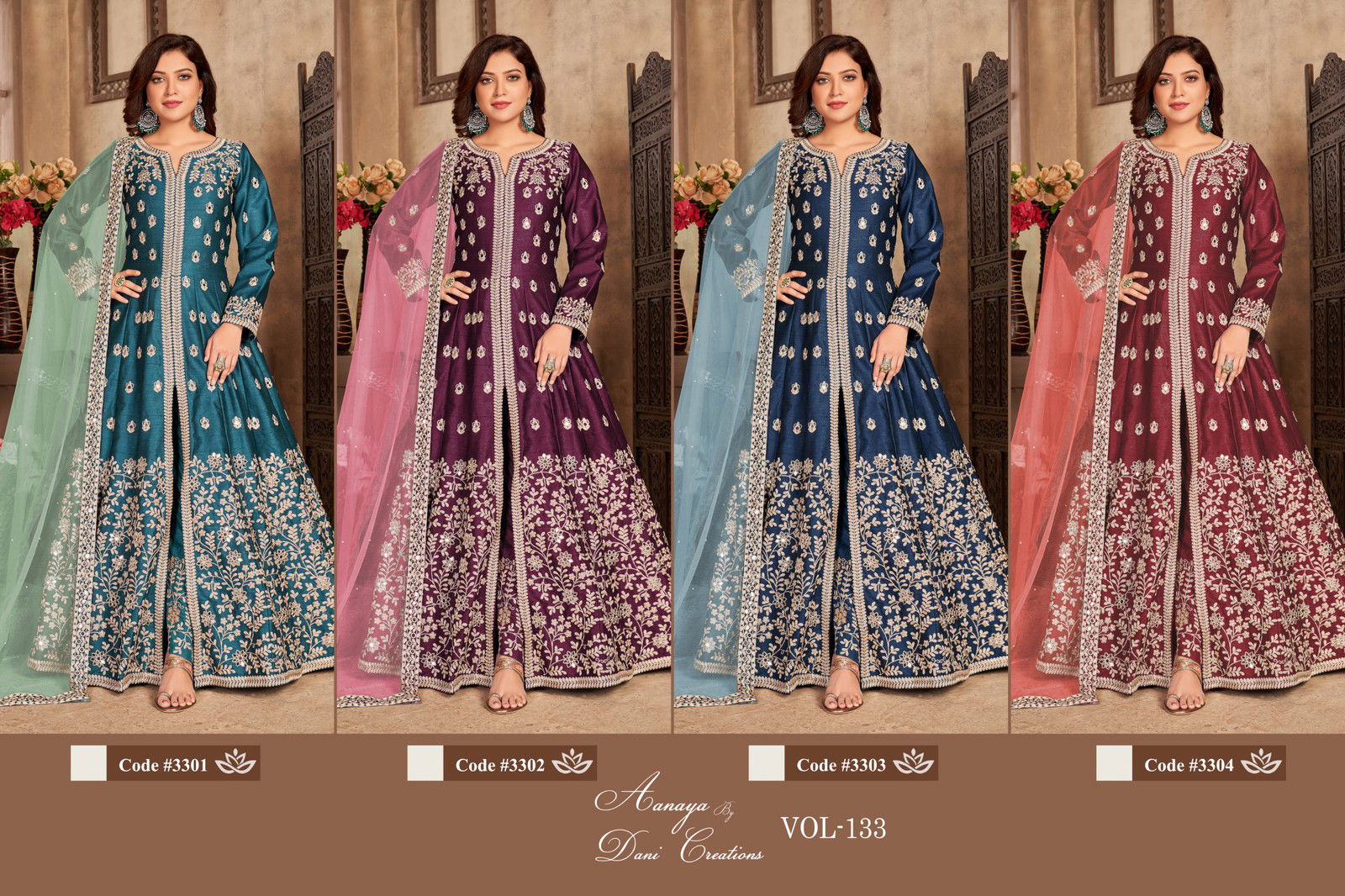  Vol 133 Art Silk by Aanaya Designer Salwar Kameez Collection