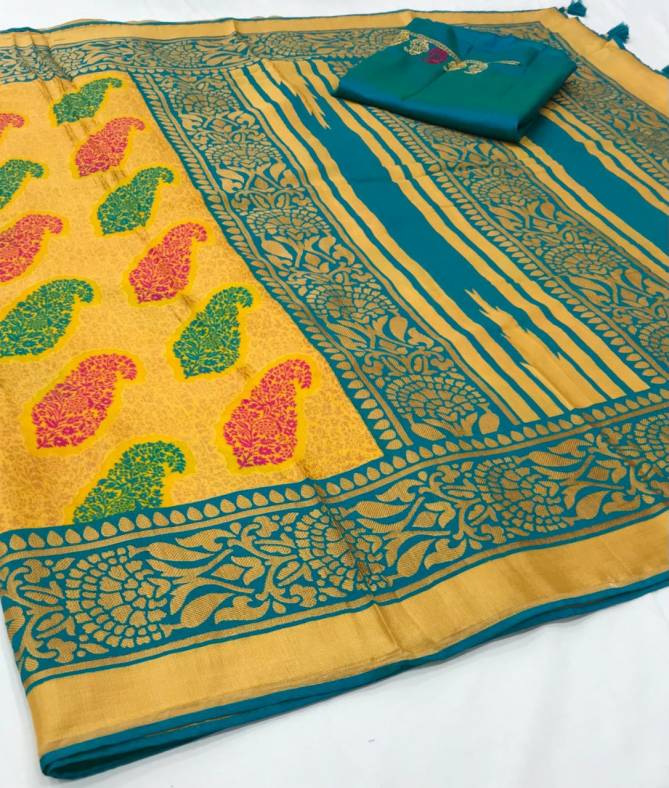 Kimora Meera 2 Fancy Ethnic Wear Soft Brasso Silk Designer Saree Collection
