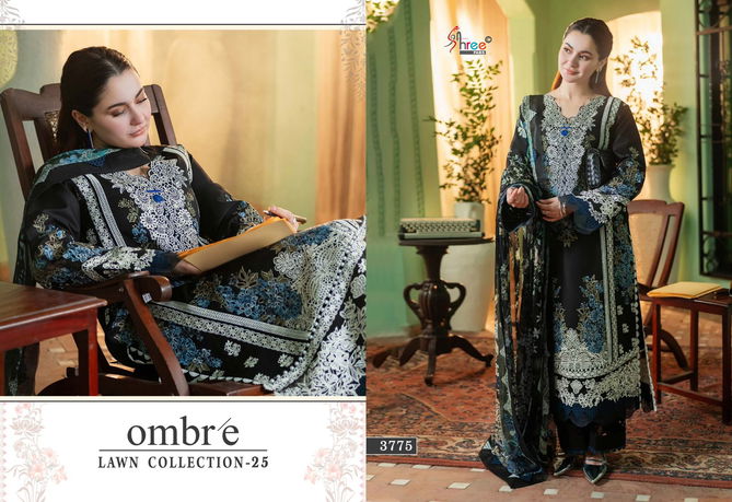 Ombre Lawn Collection 25 by Shree Cotton Dupatta Salwar Suits Wholesale Price