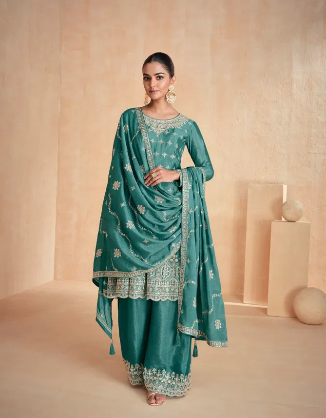 Zoha By Aashirwad Chinon Silk Readymade Suits Wholesale Online