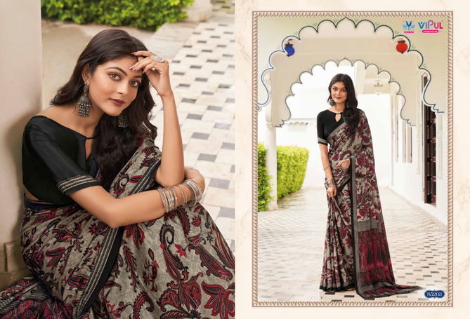 Heritage Silk Vol 11 By Vipul Crepe Daily Wear Sarees Exporters In India