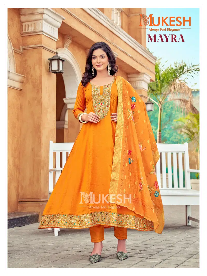 Mayra By Banwery Viscose Embroidery Designer Readymade Suits Orders In India