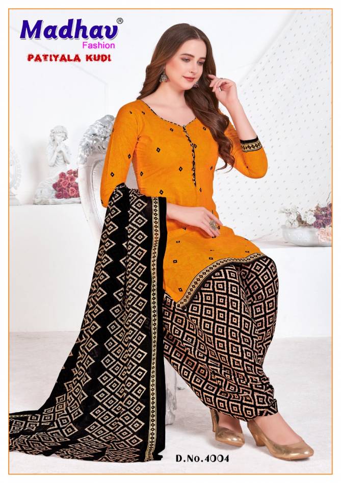 Madhav Patiyala Kudi 4 Latest Designer Festive Wear Cotton Top With Bottom And fancy Print Dupatta Dress Material Collection
