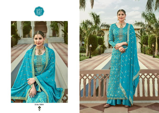 Rsf Swag 7 Beauty of Jacquard Embroidery With Hand Work Wedding Wear Salwar Kameez Collection
