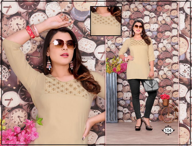 Katty Fancy Wear Casual Wear Rayon Ladies Top Collection
