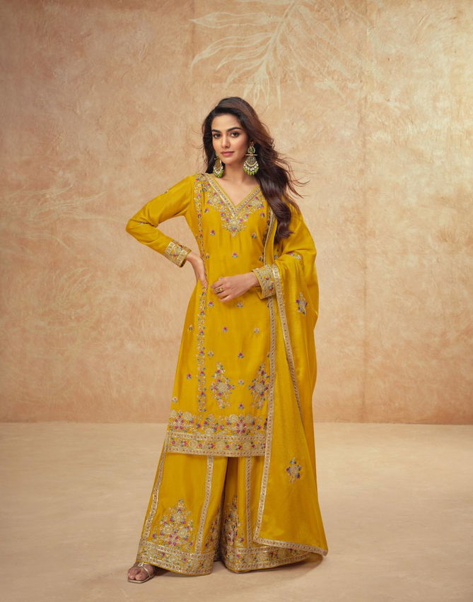 Guzarish By Aashirwad Designer Chinnon Silk Readymade Suits Orders In India