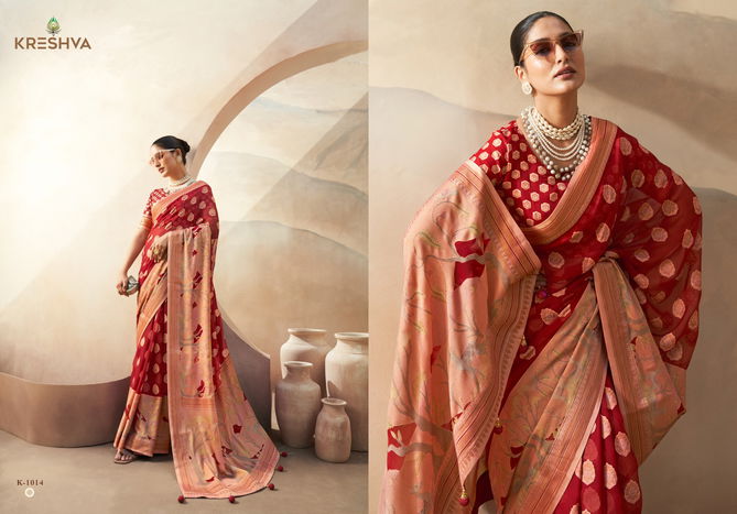 Ahiliya By Kreshva Banarasi Pv Georgette Party Wear Saree Online Wholesale