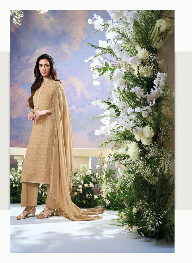 Sahar By Ganga Linen Jacquard Dress Material Surat Wholesale Market