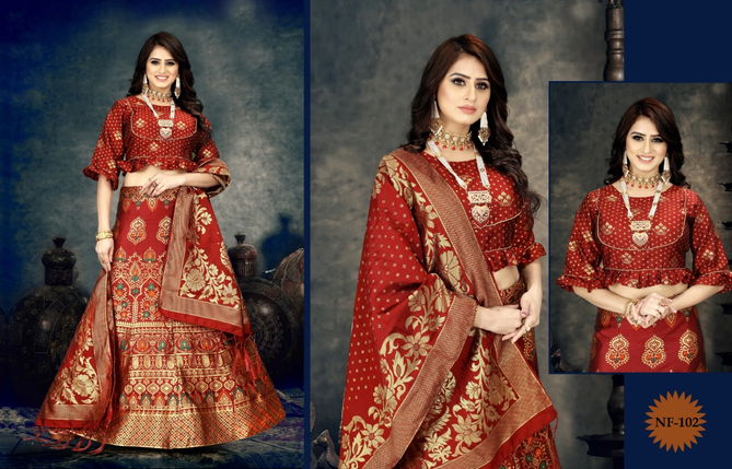 Navya 1 Latest Designer Banarasi Silk Wedding Wear Lehenga Choli  Collection