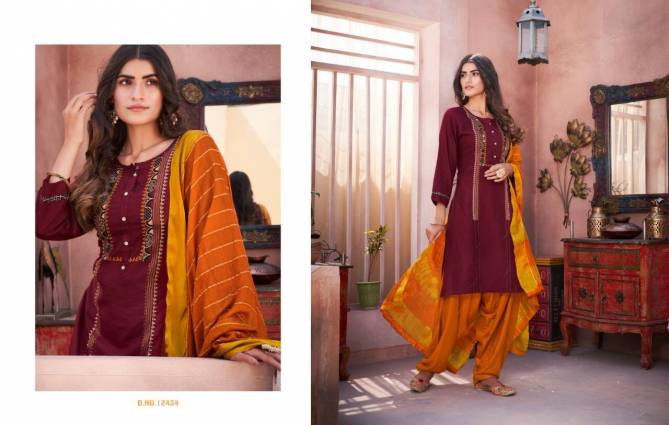 KALAROOP AVENUE PATIYALA Latest Fancy Casual Wear Heavy Flex Rayon With Embroidered Work Readymade Salwar Suit Collection