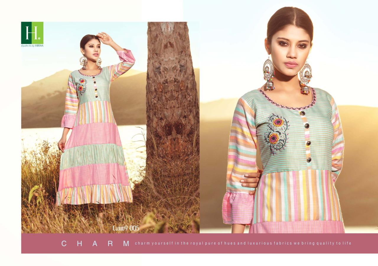 Hirwa Cloud 9 Latest Fancy Heavy Designer Festive Wear Kurtis Collection 