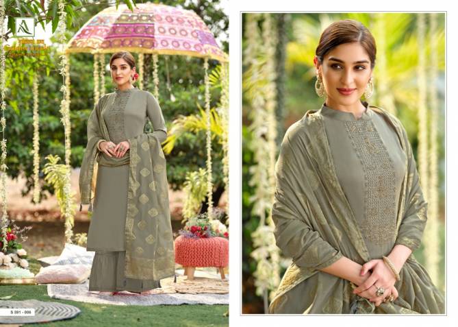 Alok Suit Golden Touch Fancy Latest Designer Heavy Festive Wear Pure Zam Cotton Dyed with Swarovski Diamond Dress Material Collection
