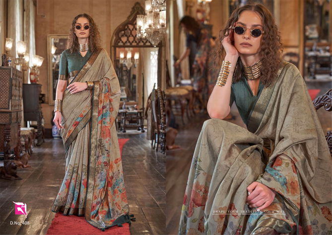 Emporia By Sasural Printed Designer Saree Suppliers In India