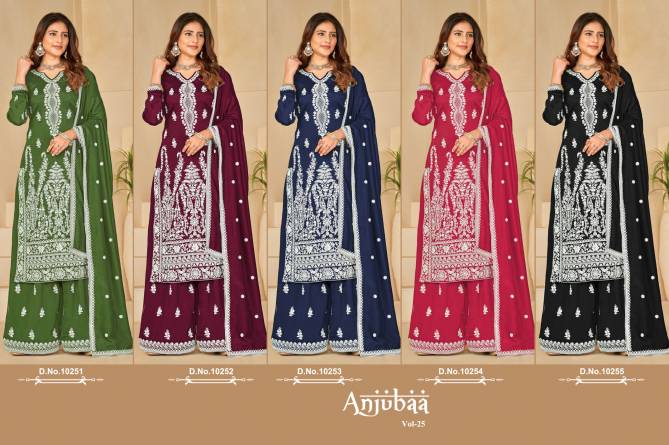 Anjubaa Vol 25 By Anjubaa 10251 To 10255 Series Readymade Suits Exporters in India