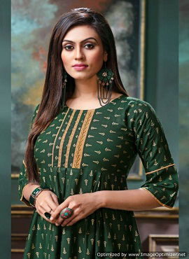 Kinti Fusion Beats Vol 2 Latest Golden Print Heavy Rayon Designer Kurtis Collection 