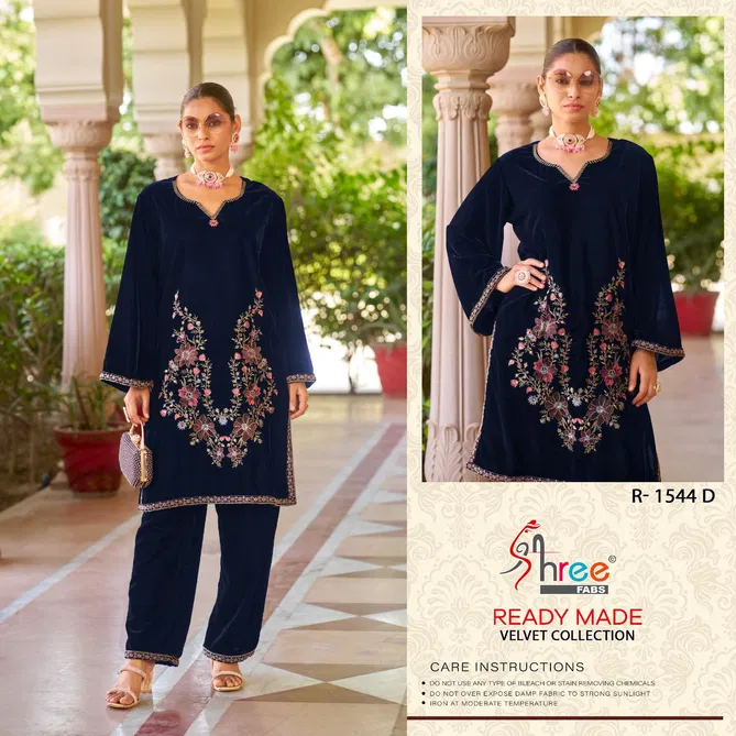 R 1544 By Shree Winter Wear Velvet Pakistani Top With Bottom Wholesale Price In Surat