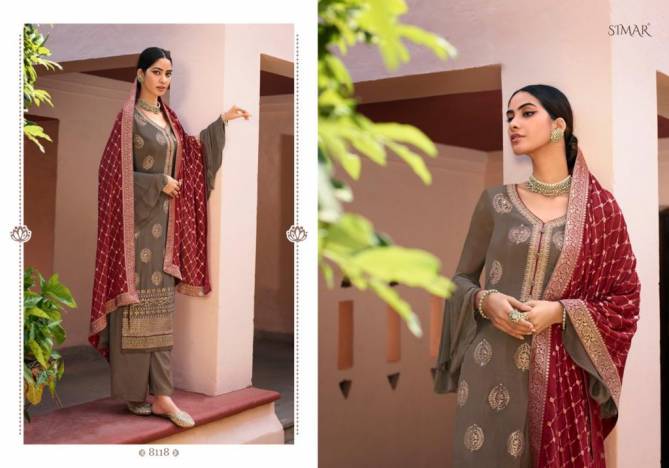 GLOSSY SAFA Fancy festive Wear Heavy Pure Chinon Sequins Embroidery With Jacquard Daman Heavy Salwar Suit Collection 
