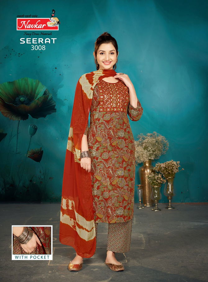 Seerat Vol 3 By Navkar Rayon Foil Printed Kurti With Bottom Dupatta Orders In India