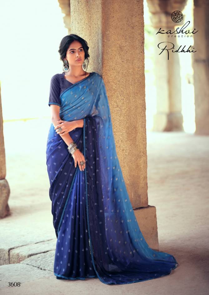 Kashvi Riddhi Latest Fancy Designer Silk Heavy Festive Wear Saree Collection
