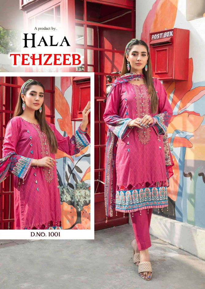 Tehzeeb By Hala Cambric Cotton Pakistani Dress Material Catalog