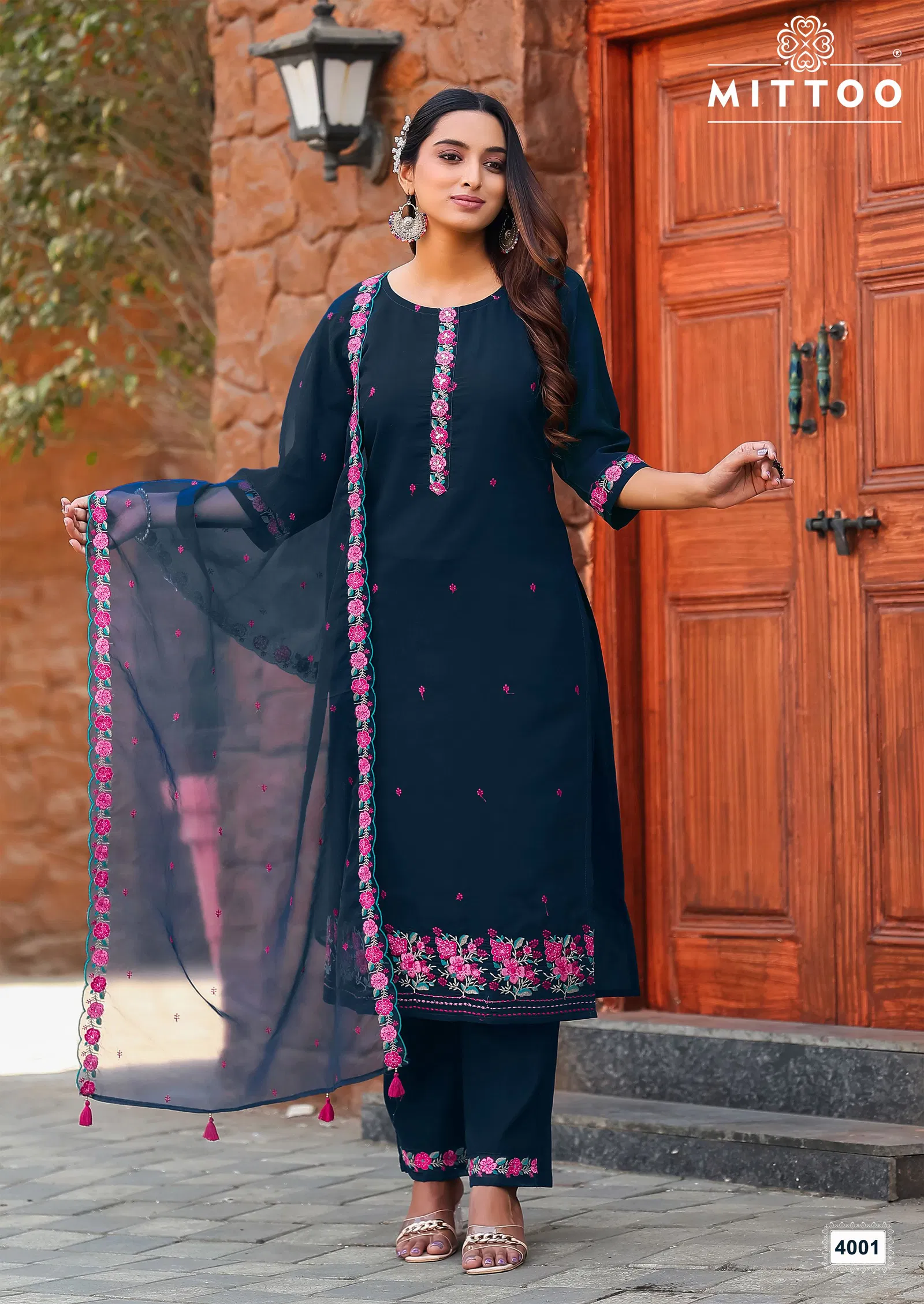 Saanj By Mittoo Modal Silk Kurti With Bottom Dupatta Orders In India