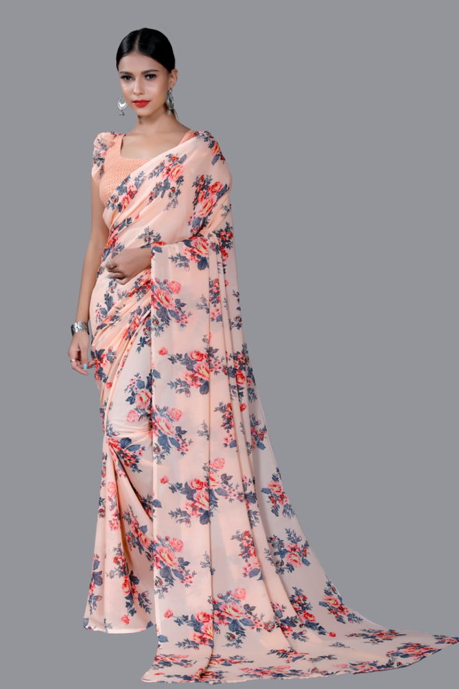 Anarika 25 Latest Fancy Regular Casual Wear Floral Printed Georgette Sarees Collection
