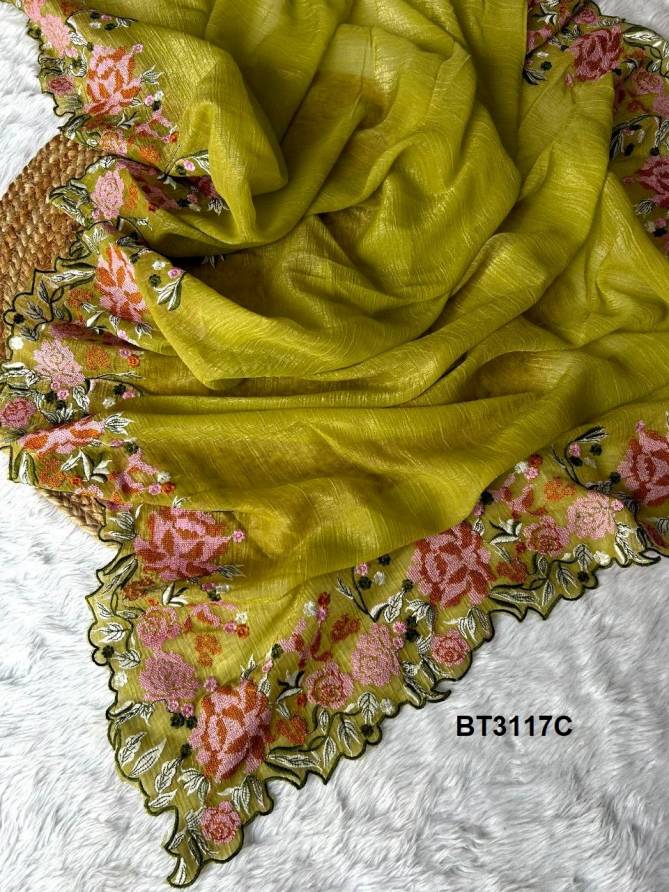 BT 3117 Colours Soft Glossy Silk Designer Saree Orders In India