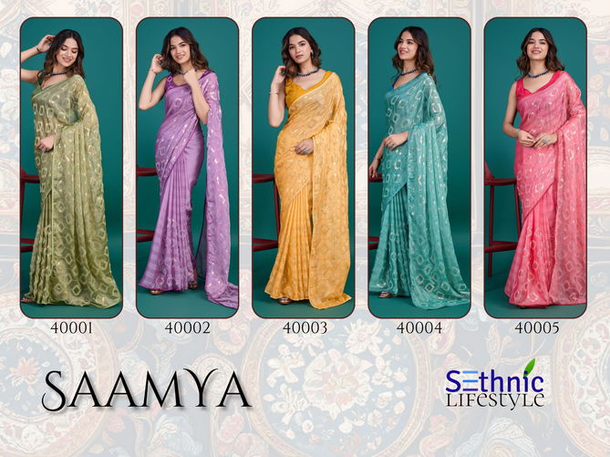 Saamya By Sethnic Glass Zari Designer Saree Orders In India