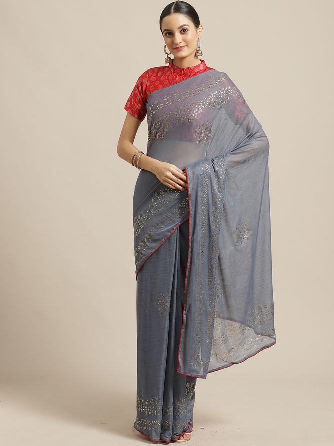 Latest Collection Of Designer Casual Wear Chiffon Saree 