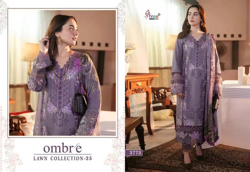 Ombre Lawn Collection 25 by Shree Cotton Dupatta Salwar Suits Wholesale Price