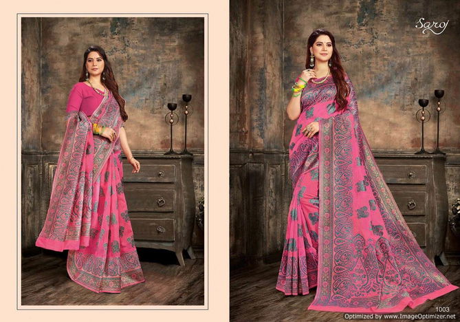 Saroj Rajvanshi Exclusive Designer Printed Festive Wear Cotton Silk Saree Collection