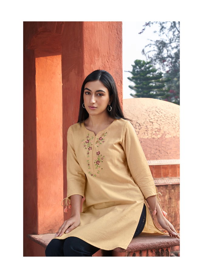 Tulip 3 By Four Button Short Kurtis Catalog