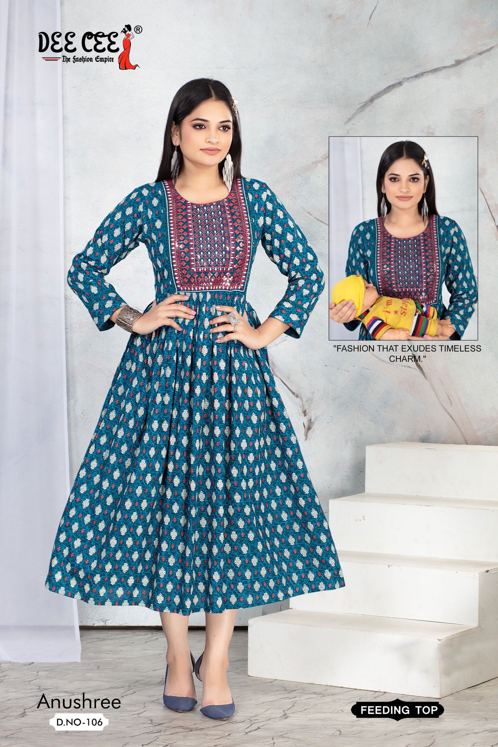 Anushree By Deecee Rayon Printed Feeding Kurtis Wholesale Online