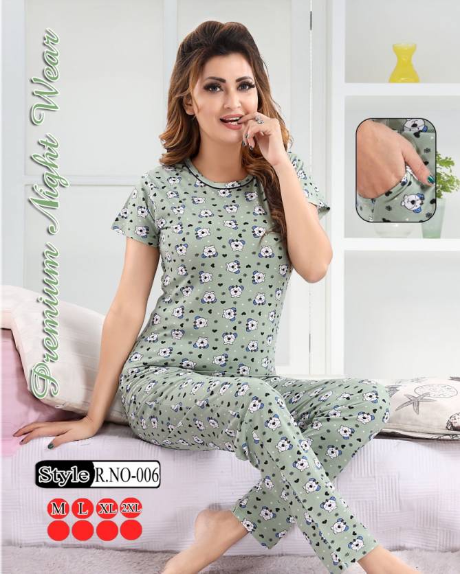 Belly Printed 317 Latest Night Wear Hosiery cotton NightDress Collection